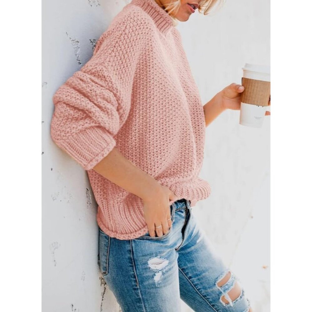 Womens 2025 Winter Fall Solid Turtleneck High Nec… - image 3